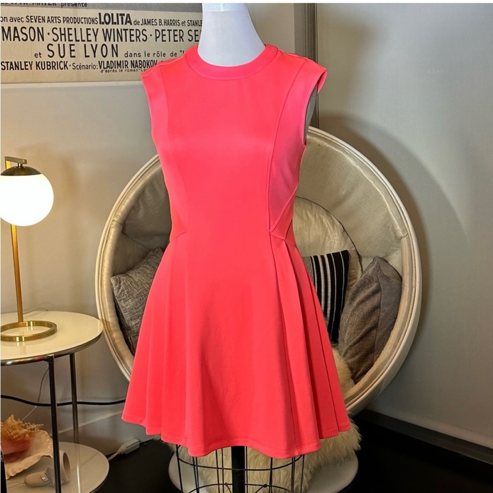 Ted Baker - bright pink dress - scuba material